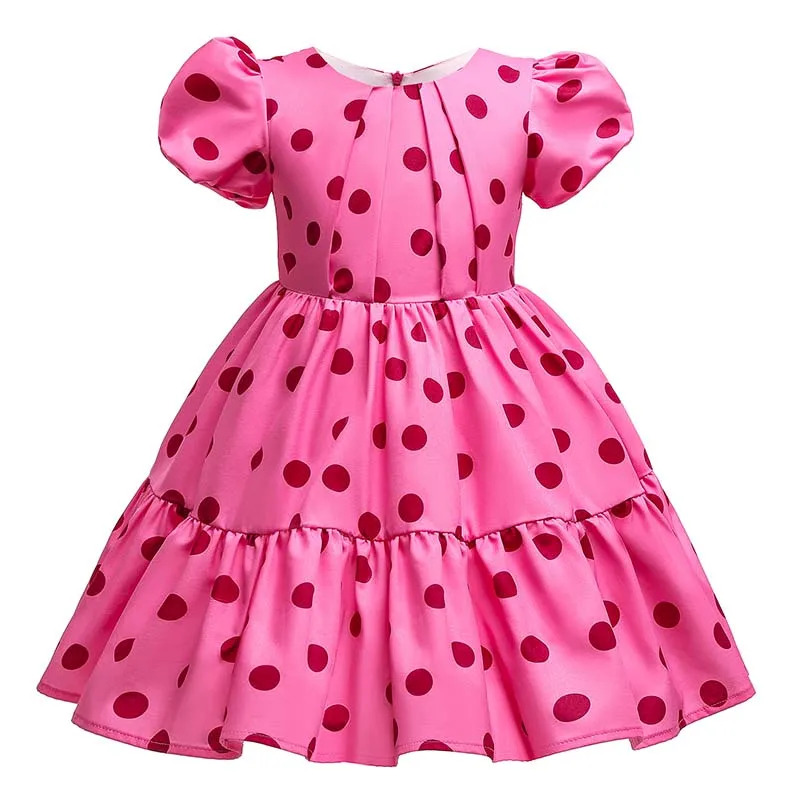 Детское платье в горошек, с круглым вырезом и рукавами-фонариками
Детское платье в горошек, с круглым вырезом и рукавами-фонариками