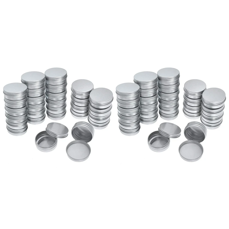 80X Screw Top Round Aluminum Tins Cans - Aluminum Screw Lid Round Tin Container Bottle
80X Screw Top Round Aluminum Tins Cans - Aluminum Screw Lid Round Tin Container Bottle
