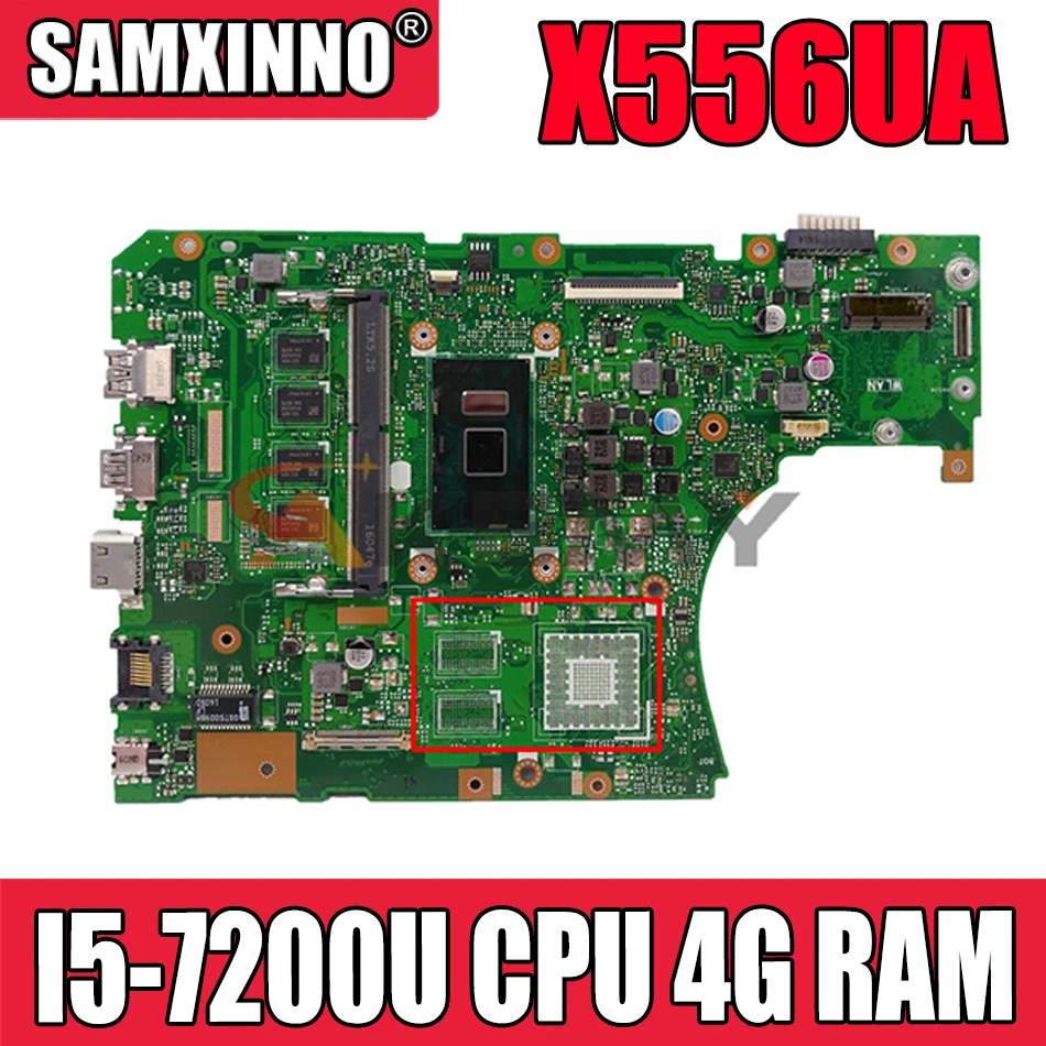 For Asus VivoBook X556UA X556UAM X556UAK X556UV X556U laptop motherboard mainboard with I5-7200U CPU 4G RAM DDR4 test full 100%
For Asus VivoBook X556UA X556UAM X556UAK X556UV X556U laptop motherboard mainboard with I5-7200U CPU 4G RAM DDR4 test full 100%