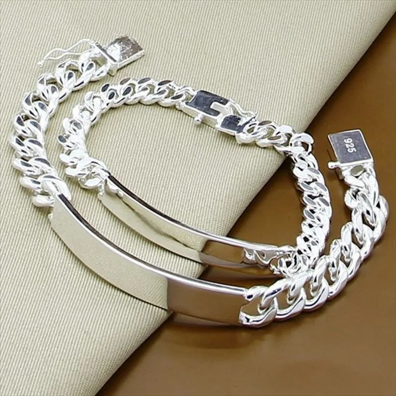 925 Jewelry 2pcs/Set Silver Charm Bracelets Jewelry Sets For Women Men Fashion Silver Jewelry
925 Jewelry 2pcs/Set Silver Charm Bracelets Jewelry Sets For Women Men Fashion Silver Jewelry