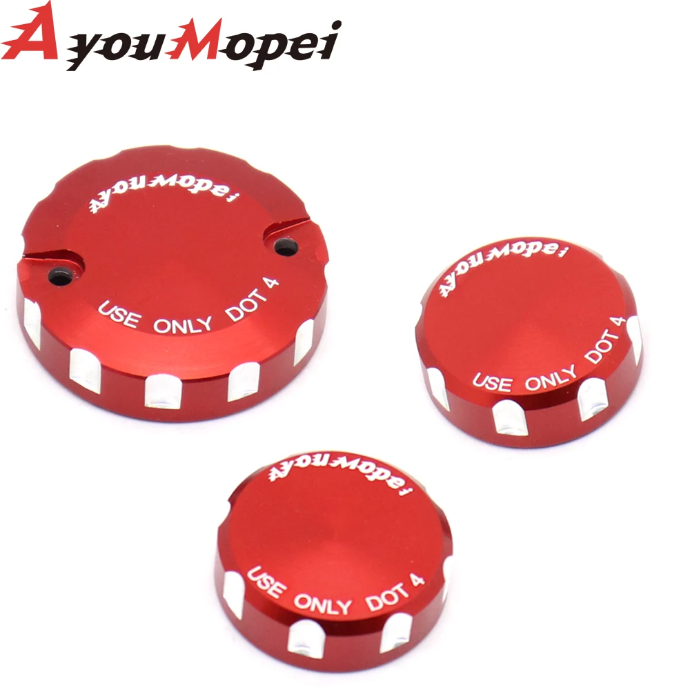 CNC For DUCATI Hypermotard/Multistrada/Monster 1100/S/EVO 1200/S/R Front Brake Clutch & Rear Brake Fluid Reservoir Cover Cap
CNC For DUCATI Hypermotard/Multistrada/Monster 1100/S/EVO 1200/S/R Front Brake Clutch & Rear Brake Fluid Reservoir Cover Cap