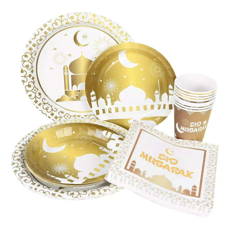 NEW2022 Ramadan Mubarak Palace Design Disposable Tableware Paper Plates Cups For Home Muslim Islamic Festival Party Eid Mubarak
NEW2022 Ramadan Mubarak Palace Design Disposable Tableware Paper Plates Cups For Home Muslim Islamic Festival Party Eid Mubarak