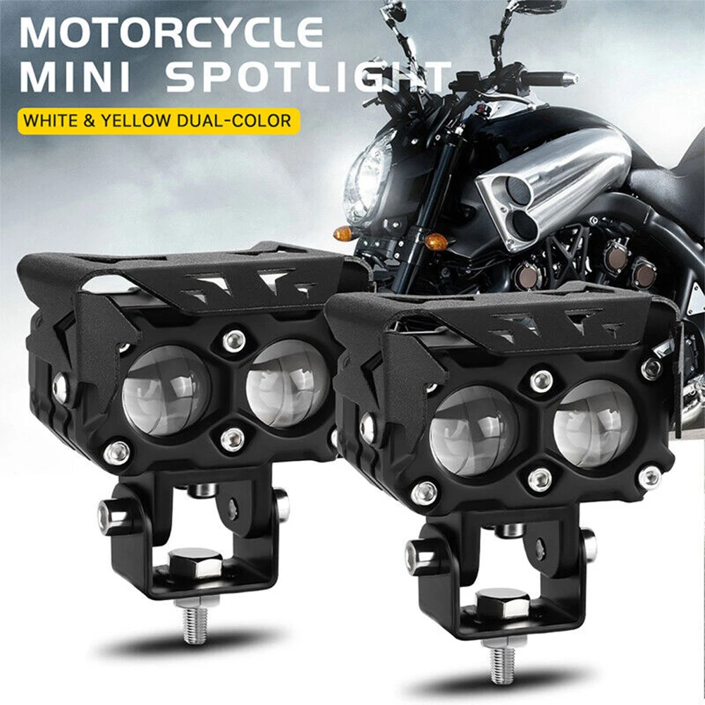 2PCS Dual Color LED Projector Lens Motorcycle Spotlight 50W 6000K Double Lens LED Headlight Yellow White Auxiliary Light for Car
2PCS Dual Color LED Projector Lens Motorcycle Spotlight 50W 6000K Double Lens LED Headlight Yellow White Auxiliary Light for Car