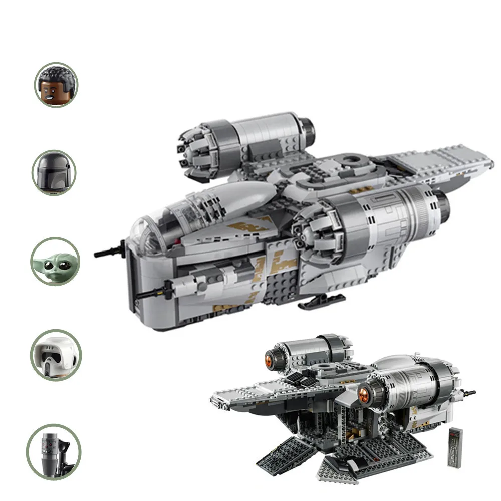 Stars Fighter Space Wars Razor Crest The Mandalorians Baby Yoda Fit 75292 Building Blocks Bricks Kid Gift Toys Christmas
Stars Fighter Space Wars Razor Crest The Mandalorians Baby Yoda Fit 75292 Building Blocks Bricks Kid Gift Toys Christmas