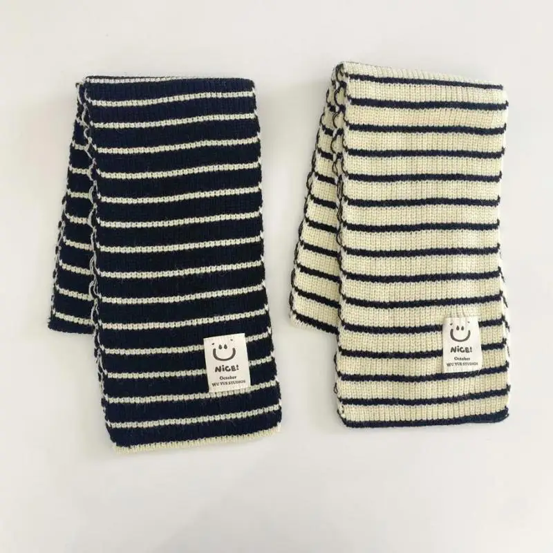 2022 Autumn Winter New Sweet Smile Scarf Fashion Soft Knitted Neckerchief Girl Fashion Striped All-match Accessories Boys Shawl
2022 Autumn Winter New Sweet Smile Scarf Fashion Soft Knitted Neckerchief Girl Fashion Striped All-match Accessories Boys Shawl
