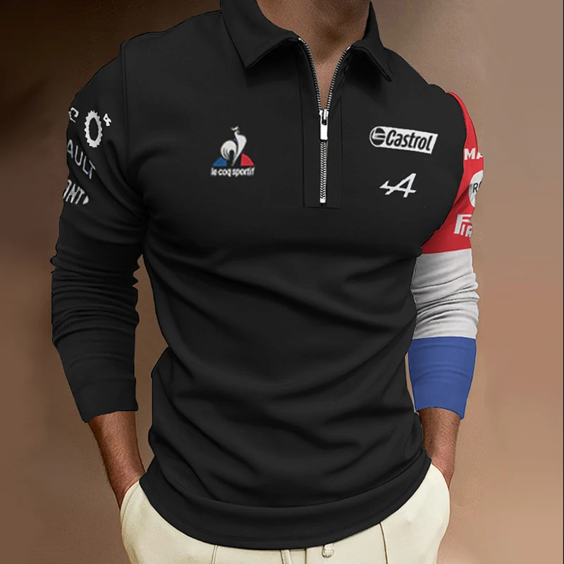 Мужская рубашка-поло с длинным рукавом, на молнии, с 3D-принтом
Мужская рубашка-поло с длинным рукавом, на молнии, с 3D-принтом