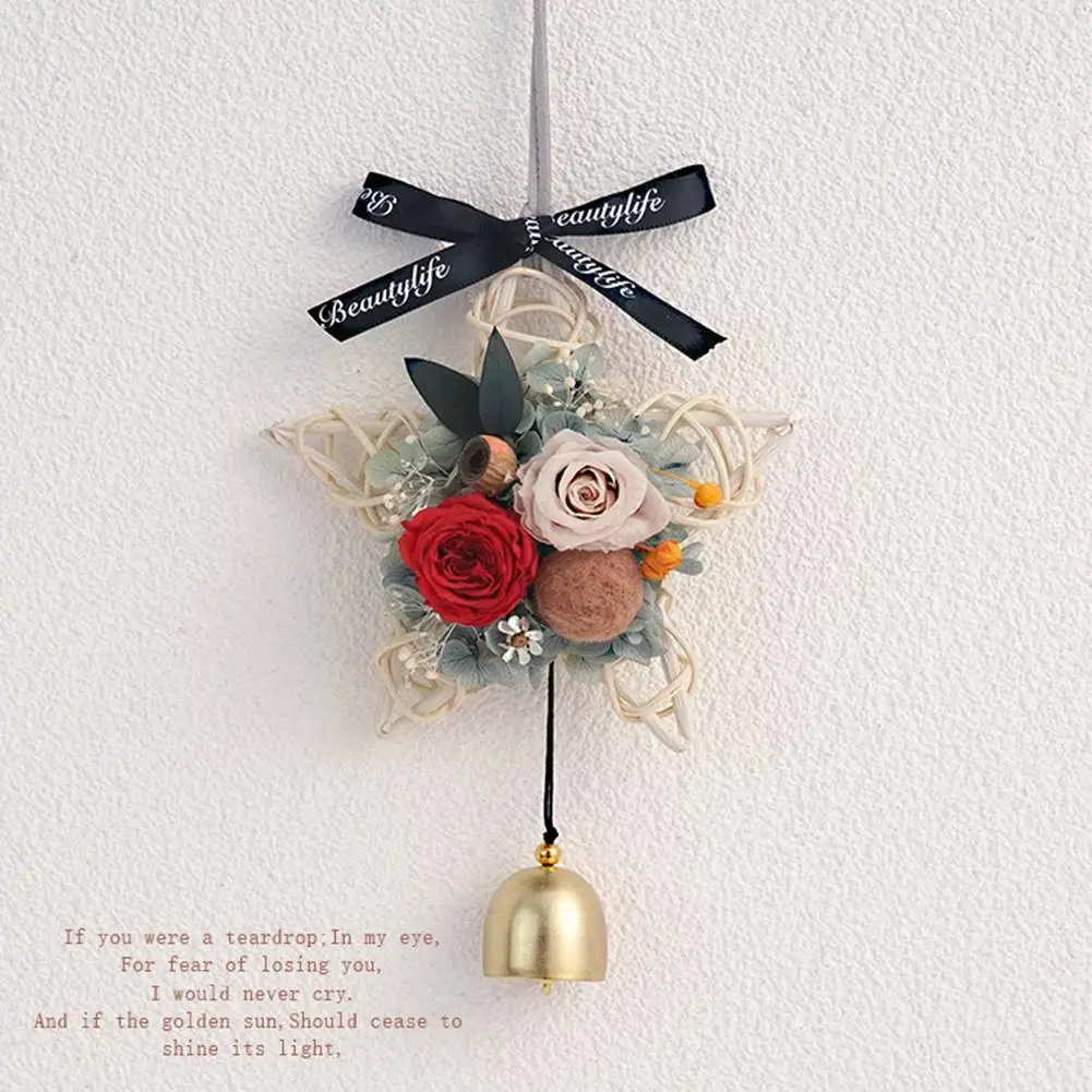 Shabby Heart Rattan Artificial Rose Flower Wreath With Christmas Decoration Hanging Bell Rope Decor Star Small U3w6
Shabby Heart Rattan Artificial Rose Flower Wreath With Christmas Decoration Hanging Bell Rope Decor Star Small U3w6