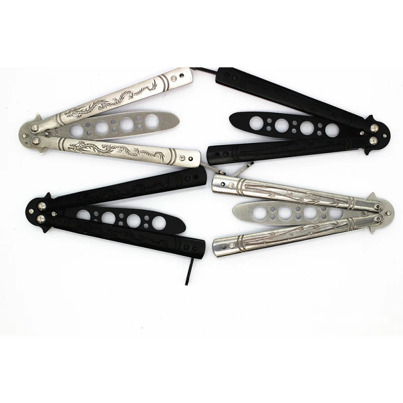 HOT Colorful Stainless Steel Knife Butterfly Training Knife Outdoor Knife Competition Blunt Tool No Blade Balisong Trainer TSLM1
HOT Colorful Stainless Steel Knife Butterfly Training Knife Outdoor Knife Competition Blunt Tool No Blade Balisong Trainer TSLM1