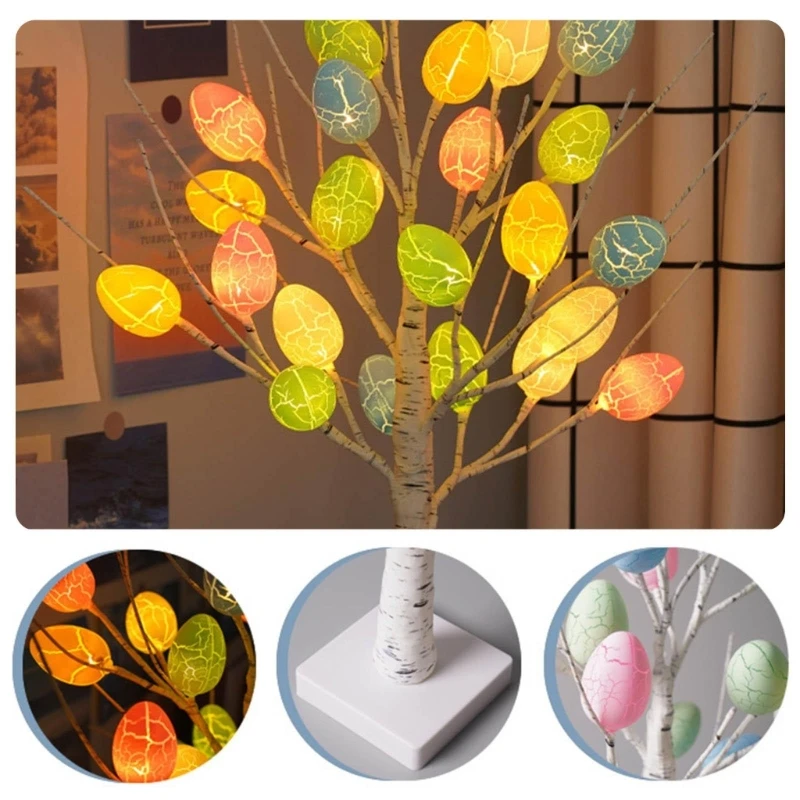 

Пасхальное светодиодное дерево, разноцветное яйцо, украшение для дома, ремесла, Товары для детей, для мальчиков и девочек, декор для дня рождения