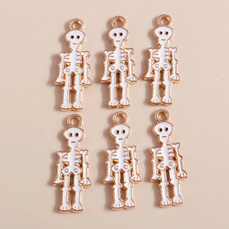 10pcs 10x26mm Alloy Enamel Skull Skeleton Man Charms for Jewelry Making Pendant Necklaces Drop Earrings DIY Keychain Accessories
10pcs 10x26mm Alloy Enamel Skull Skeleton Man Charms for Jewelry Making Pendant Necklaces Drop Earrings DIY Keychain Accessories