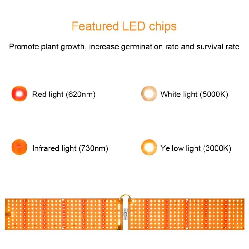 LED Grow Light Full Spectrum Plant Growth Light USB 5V / Plug 12V With Control Timer Indoor Phytolamp For Plants Flower Tent
LED Grow Light Full Spectrum Plant Growth Light USB 5V / Plug 12V With Control Timer Indoor Phytolamp For Plants Flower Tent
