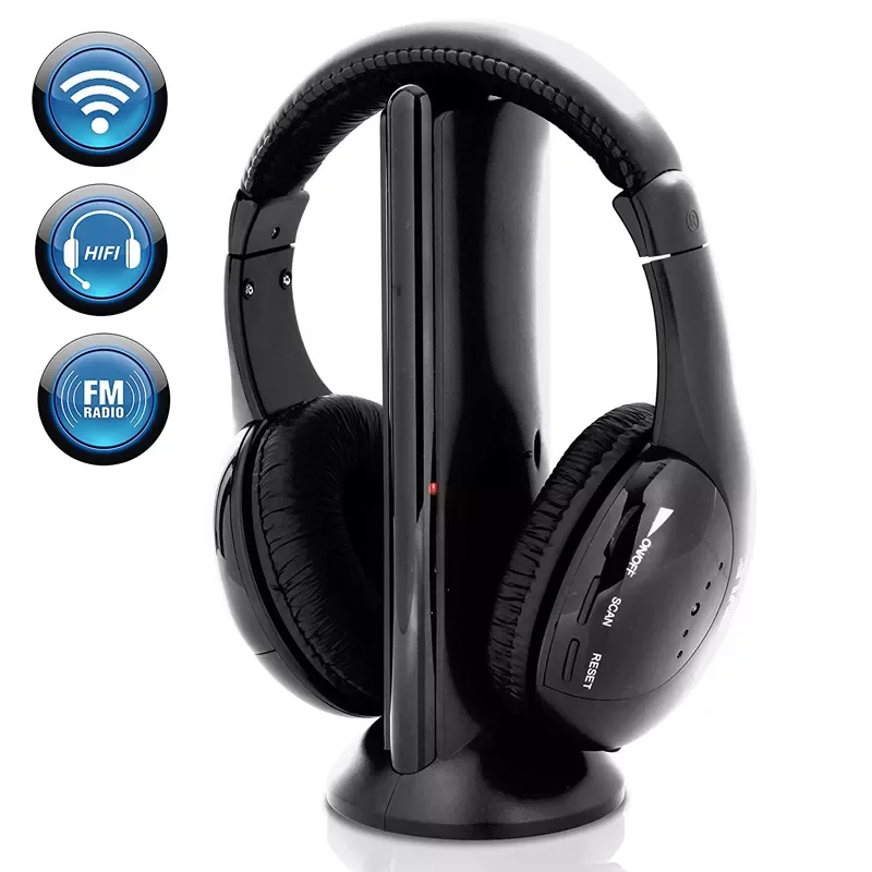 5 In 1 Headset Wireless Headphones Cordless RF Headset Earphones For TV DVD PC HIFI Stereo Sound Earphone For Game Player
5 In 1 Headset Wireless Headphones Cordless RF Headset Earphones For TV DVD PC HIFI Stereo Sound Earphone For Game Player