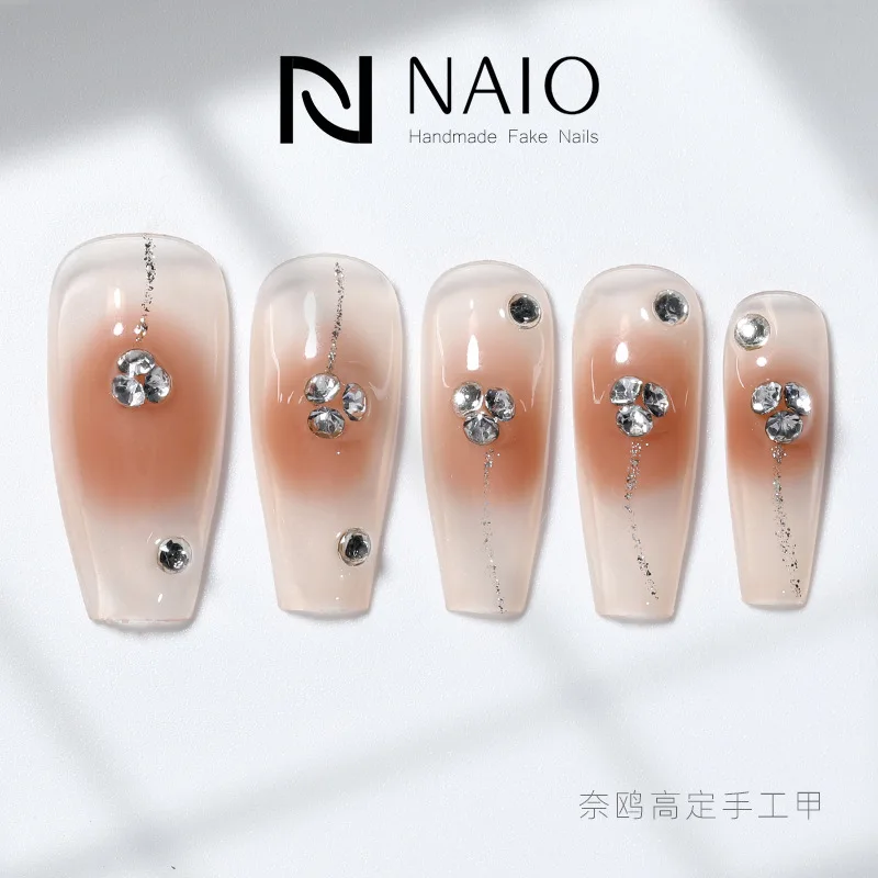 Halo Dye With Rhinestones Pure Handmade Press On Nails Reusable Coffin Handmade Press On Nails Private Haute 10 Pieces/Set
Halo Dye With Rhinestones Pure Handmade Press On Nails Reusable Coffin Handmade Press On Nails Private Haute 10 Pieces/Set