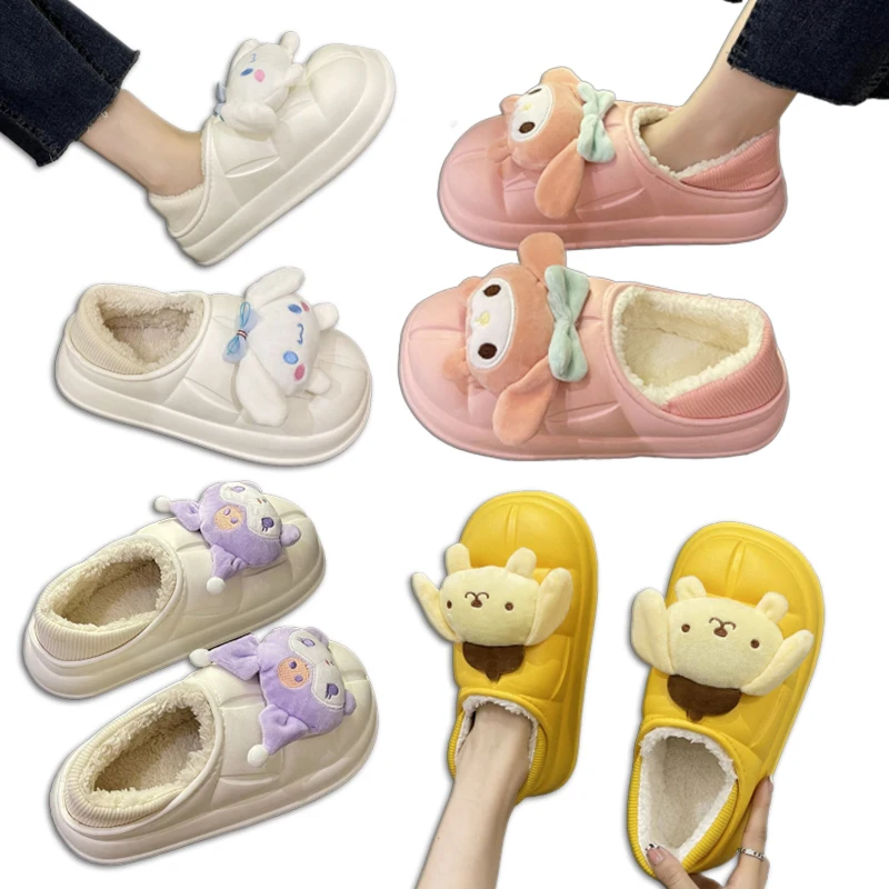 Милые аниме Cinnamoroll My Melody Kuromi помпоны Пурины Новые осенне-зимние плюшевые тапочки для подруги подарок на день рождения и Рождество
Милые аниме Cinnamoroll My Melody Kuromi помпоны Пурины Новые осенне-зимние плюшевые тапочки для подруги подарок на день рождения и Рождество