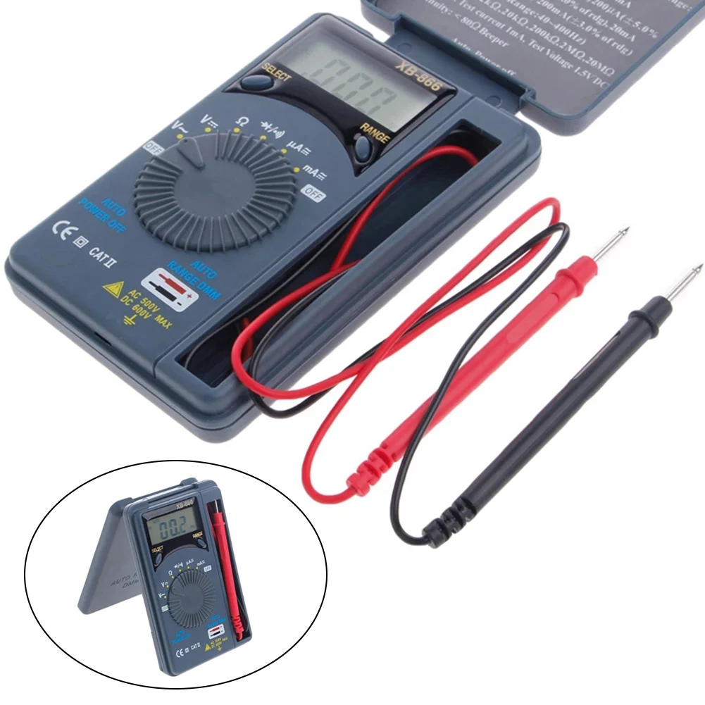 Digital Multimeter XB866 Auto Range LCD Voltmeter Tester Tool AC/DC Pocket Digital Multimeter Tools Multimeter Test Leads
Digital Multimeter XB866 Auto Range LCD Voltmeter Tester Tool AC/DC Pocket Digital Multimeter Tools Multimeter Test Leads