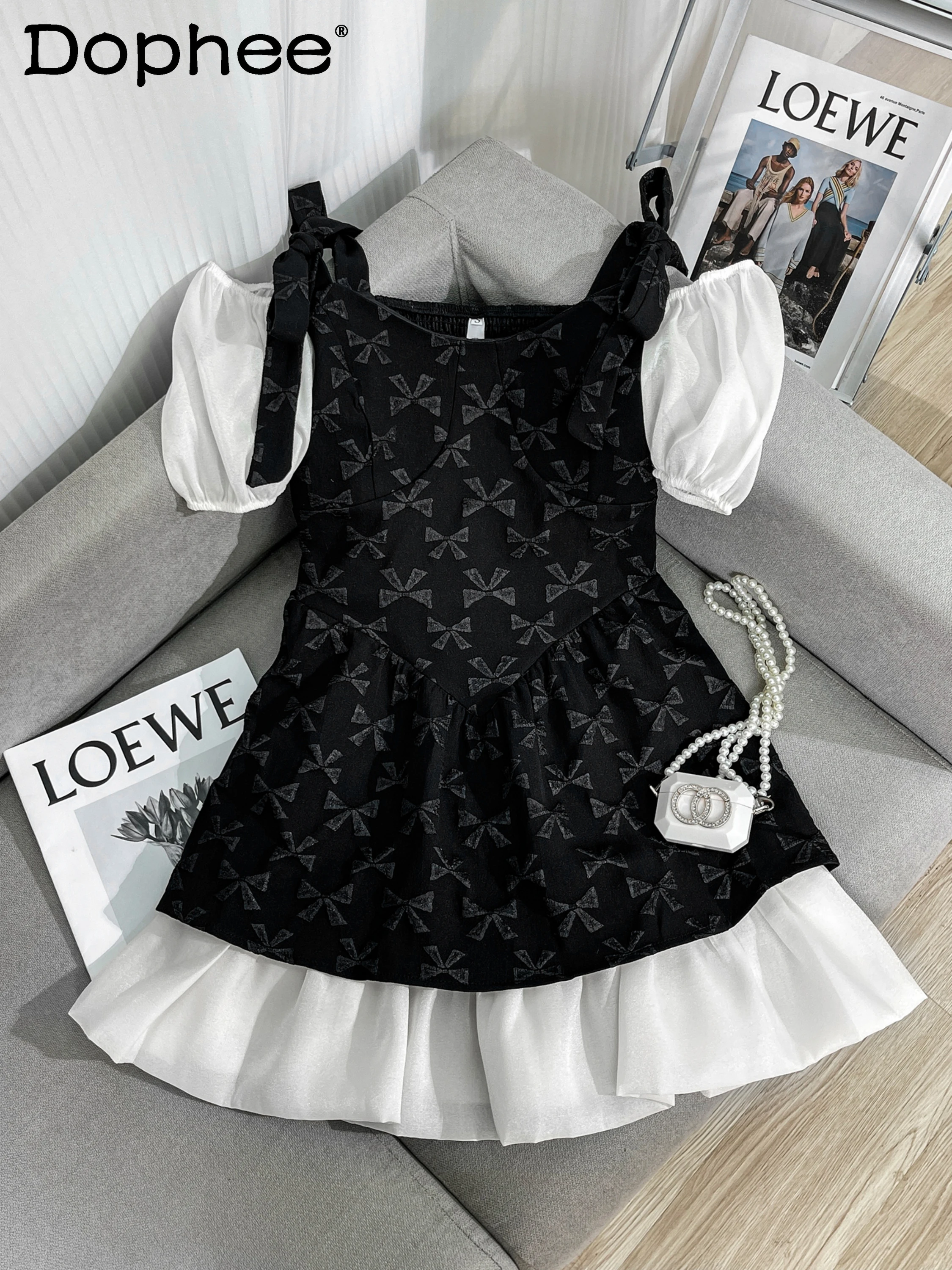 Sexy Off-Shoulder Spaghetti Strap Dress Women's French Ruffled Jacquard Princess Puffy Dress 2022 New Summer Vestidos De Mujer
Sexy Off-Shoulder Spaghetti Strap Dress Women's French Ruffled Jacquard Princess Puffy Dress 2022 New Summer Vestidos De Mujer