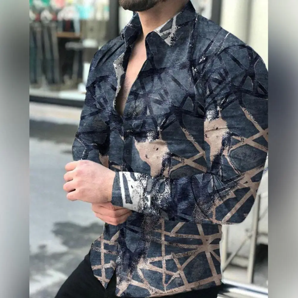 Turn-down Collar Long Sleeve Men Shirt Button Cuffs 3D Fashion Print Slim Office Shirt Male Clothing Long Sleeve Tops 2022 New
Turn-down Collar Long Sleeve Men Shirt Button Cuffs 3D Fashion Print Slim Office Shirt Male Clothing Long Sleeve Tops 2022 New
