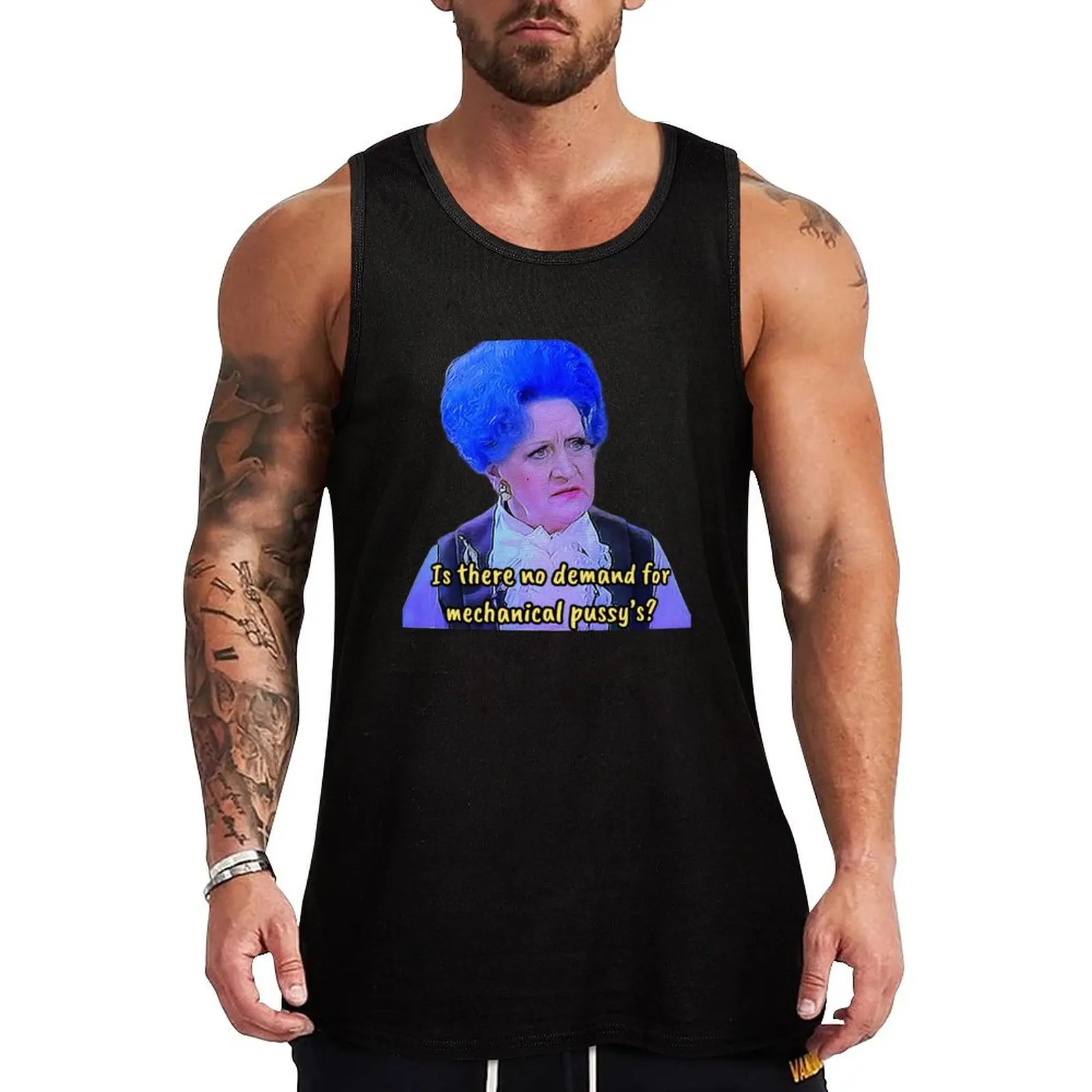 Майка Mrs. Slocombe #27 мужская для бодибилдинга летняя одежда спортзала мужчин