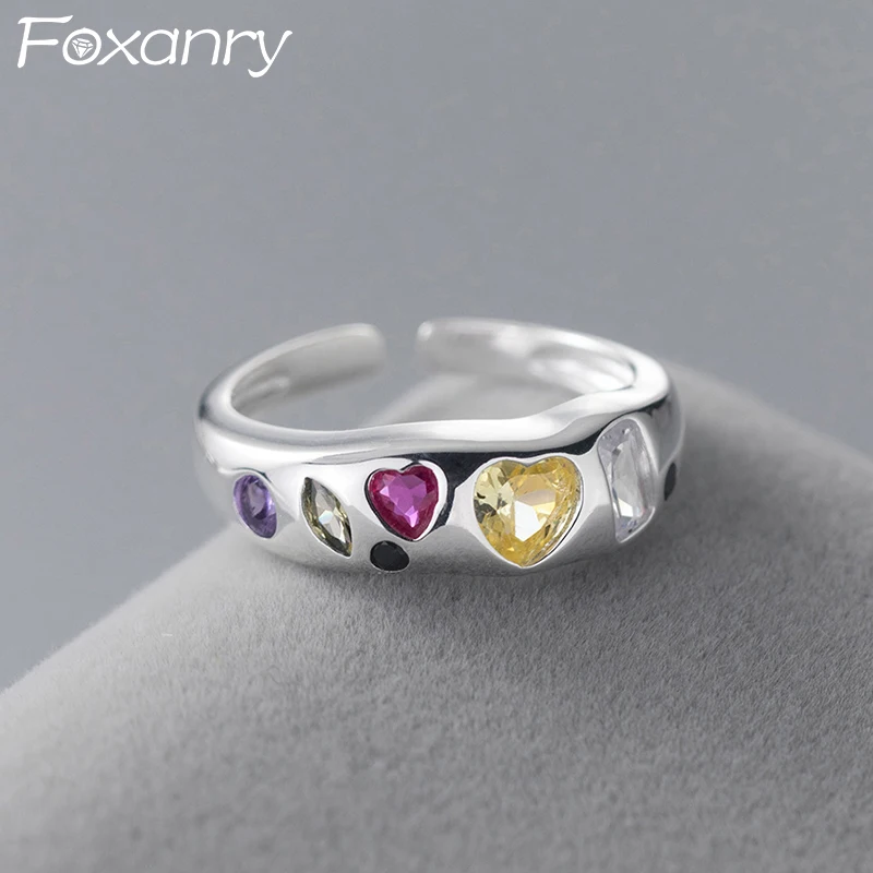 S925 Sparkling Multicolor Zircons Engagement Rings for Women New Trendy Elegant LOVE Heart Geometric Wedding Bride Jewelry
S925 Sparkling Multicolor Zircons Engagement Rings for Women New Trendy Elegant LOVE Heart Geometric Wedding Bride Jewelry