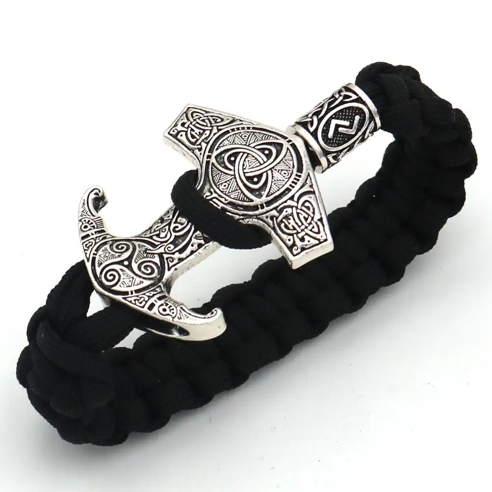 Viking Men Black Rope Weave Ancient Bracelet Nordic Mythology Odin Raven Totem Lunavin Beads Amulet Bracelet
Viking Men Black Rope Weave Ancient Bracelet Nordic Mythology Odin Raven Totem Lunavin Beads Amulet Bracelet