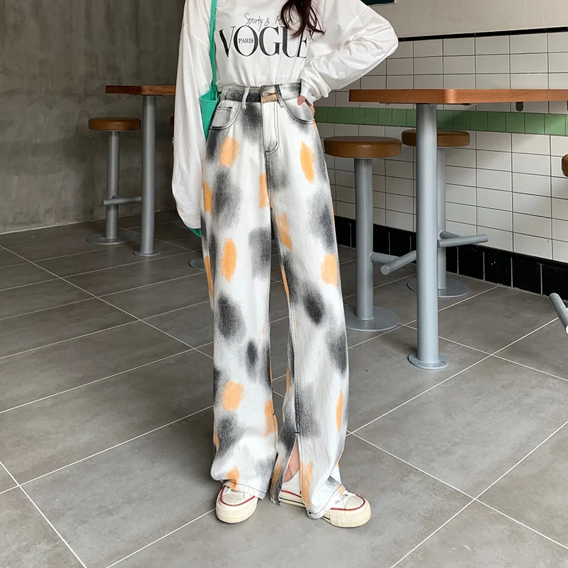 2022 new large size women's retro fashion gradient tie-dye high waist straight wide leg jeans loose and thin trousers
2022 new large size women's retro fashion gradient tie-dye high waist straight wide leg jeans loose and thin trousers