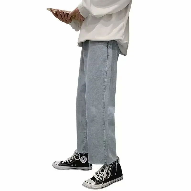 Summer 2022 Fashion Casual Streetwear Wide Leg Jeans Men's Tide Brand Loose Teenagers Straight Daddy Trend Ankle Length Trousers
Summer 2022 Fashion Casual Streetwear Wide Leg Jeans Men's Tide Brand Loose Teenagers Straight Daddy Trend Ankle Length Trousers