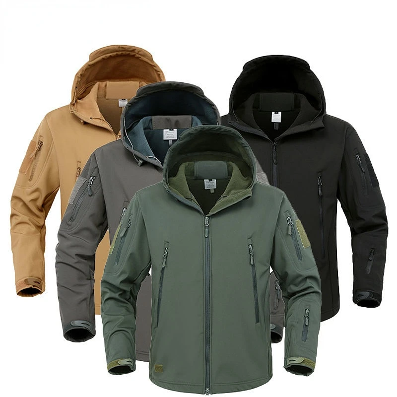 Military Shark Skin Soft Shell Jacket Men Windproof Waterproof jacket Army Tactics Combat Coat Men's Hooded Bomber warm Jacket
Military Shark Skin Soft Shell Jacket Men Windproof Waterproof jacket Army Tactics Combat Coat Men's Hooded Bomber warm Jacket