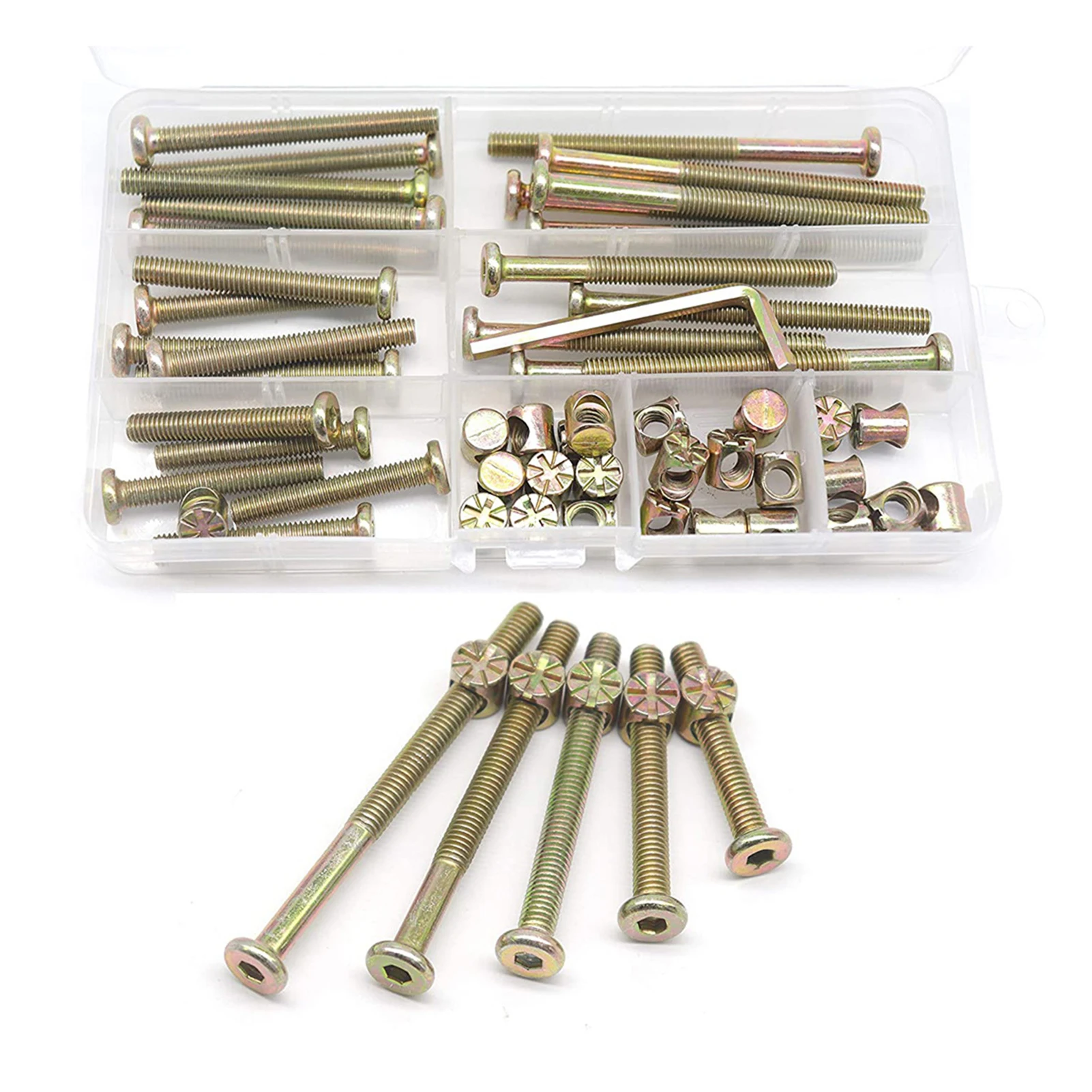 Hex Drive Socket Cap Screws Baby Bed Crib Screws Barrel Nuts Assortment Kit Nuts Assortment Kit for Furniture
Hex Drive Socket Cap Screws Baby Bed Crib Screws Barrel Nuts Assortment Kit Nuts Assortment Kit for Furniture