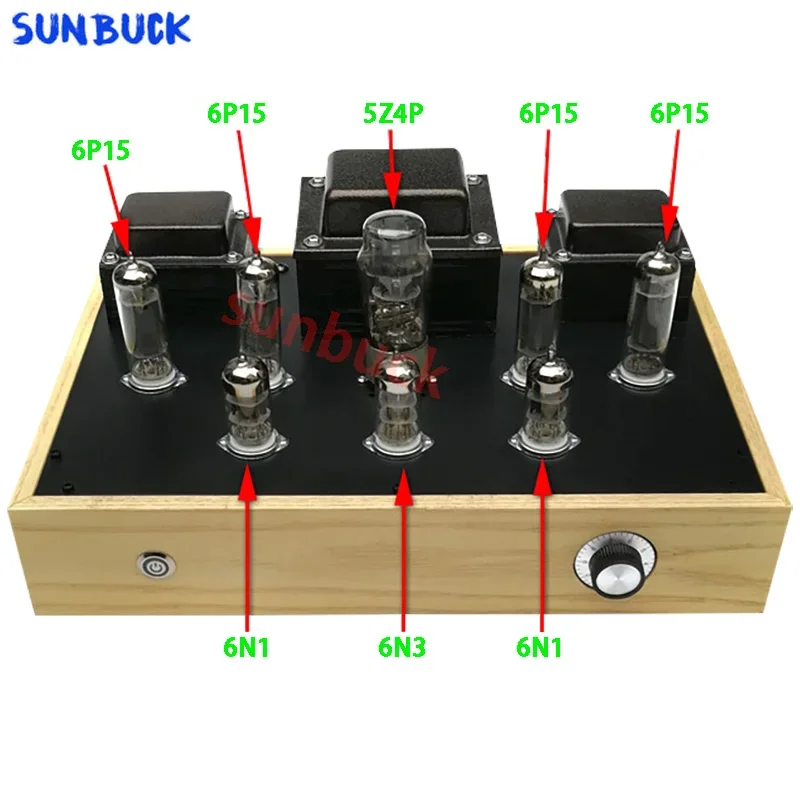 SUNBUCK 6P15 двухтактный ламповый усилитель 6N3 6N1 класса A 2 стерео 15 Вт 3-сегментный