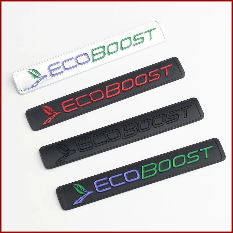 

Car 3D Metal ECOBOOST Logo Emblem Badge Sticker for Ford Focus 2 3 4 Fiesta Kuga Range Mendeo F150 Kuga Escape Edge Ecosport