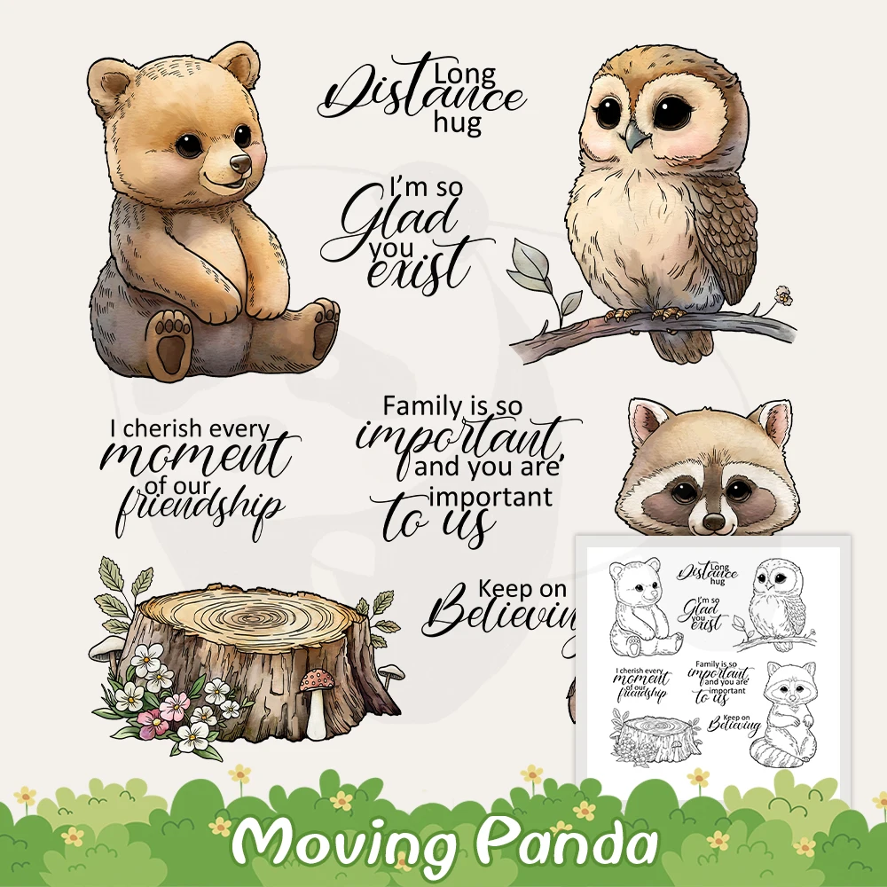 Cute Cartoon Owl Bear Squirrel Raccoon Clear Stamps DIY Scrapbooking Supplies Silicone Stamps For Card Making Album Crafts Decor
Cute Cartoon Owl Bear Squirrel Raccoon Clear Stamps DIY Scrapbooking Supplies Silicone Stamps For Card Making Album Crafts Decor