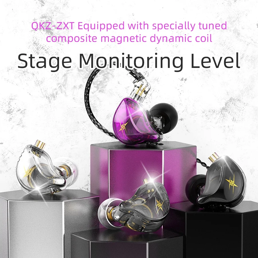 QKZ ZXT Earphones 1 Dynamic HIFI Bass Earbuds In Ear Monitor Headphones Sport Noise Cancelling Headset KZ EDX TRN MT1
QKZ ZXT Earphones 1 Dynamic HIFI Bass Earbuds In Ear Monitor Headphones Sport Noise Cancelling Headset KZ EDX TRN MT1