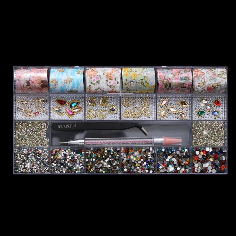 Nail Rhinestones Set Multi Shapes Crystal Gems Diamonds for Nails Art Decoration K3NE
Nail Rhinestones Set Multi Shapes Crystal Gems Diamonds for Nails Art Decoration K3NE