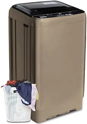 

Fully Automatic Portable Washing Machine, 13 lbs Capacity Compact Laundry Washer with Drain 10 Wash Program & 8 Levels for