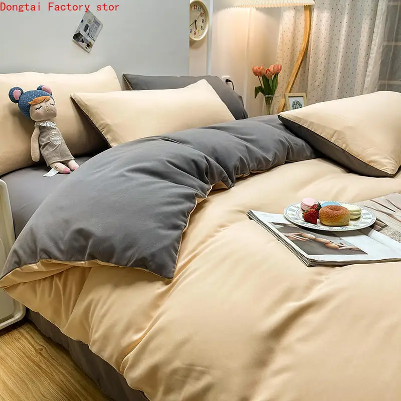 European and American new small fresh wash cotton 4 sets of pure color double quilt cover cotton home comforter bedding sets
European and American new small fresh wash cotton 4 sets of pure color double quilt cover cotton home comforter bedding sets
