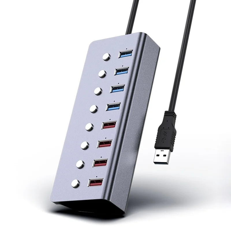 Aluminum Alloy 8-port USB3.0 Splitter 4 Port Laptop Extended USB HUB 4 Port Fast Charging Adapter External 12V 4A Power Supply
Aluminum Alloy 8-port USB3.0 Splitter 4 Port Laptop Extended USB HUB 4 Port Fast Charging Adapter External 12V 4A Power Supply