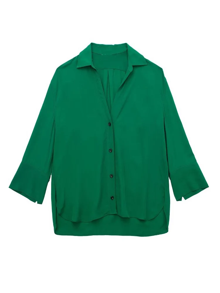 Женский свободный однотонный топ с длинным рукавом, осень 2022
Женский свободный однотонный топ с длинным рукавом, осень 2022