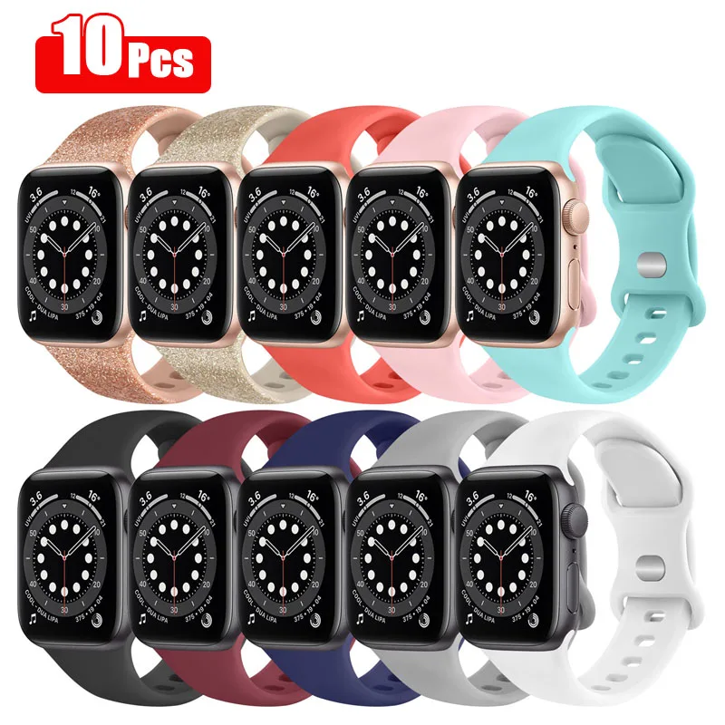 Ремешок силиконовый для Apple Watch Band 38 мм 42 мм 40 мм 44 мм 45 мм, браслет для iWatch 7 6 5 4 3 2 1 SE, 10 шт./6 шт./5 шт./лот 
Ремешок силиконовый для Apple Watch Band 38 мм 42 мм 40 мм 44 мм 45 мм, браслет для iWatch 7 6 5 4 3 2 1 SE, 10 шт./6 шт./5 шт./лот