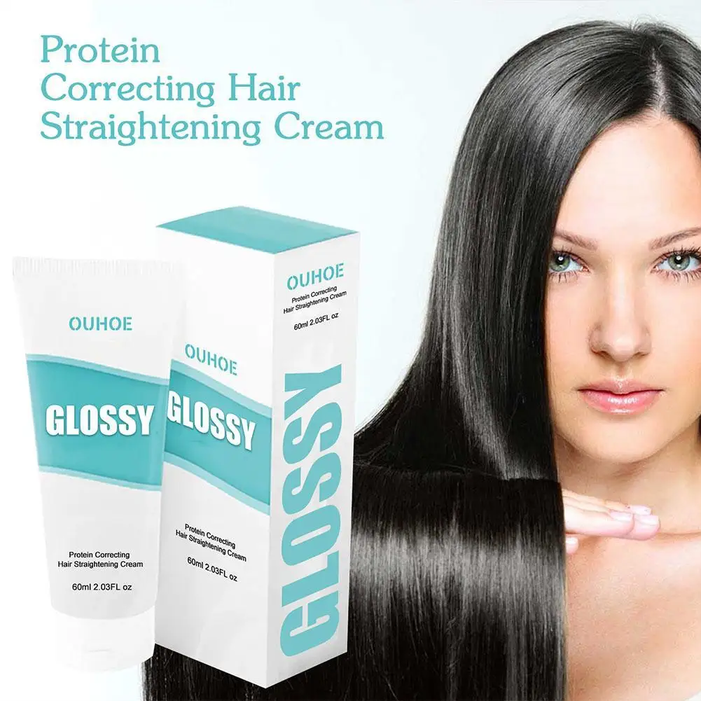 

60ML Keratin Hair Straightening Cream Professional Damaged Treatment Faster Smoothing Curly Hair Care Protein Correction Cream