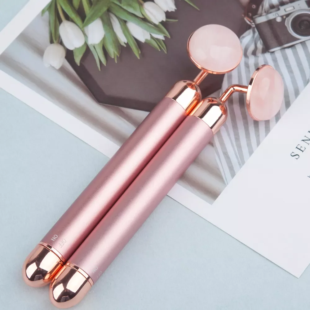 Pink Rose Quartz Electric Face Massager Roller Natural Jade Skincare Facial Massage for Face Neck Body Beauty Lift Slimming Tool
Pink Rose Quartz Electric Face Massager Roller Natural Jade Skincare Facial Massage for Face Neck Body Beauty Lift Slimming Tool