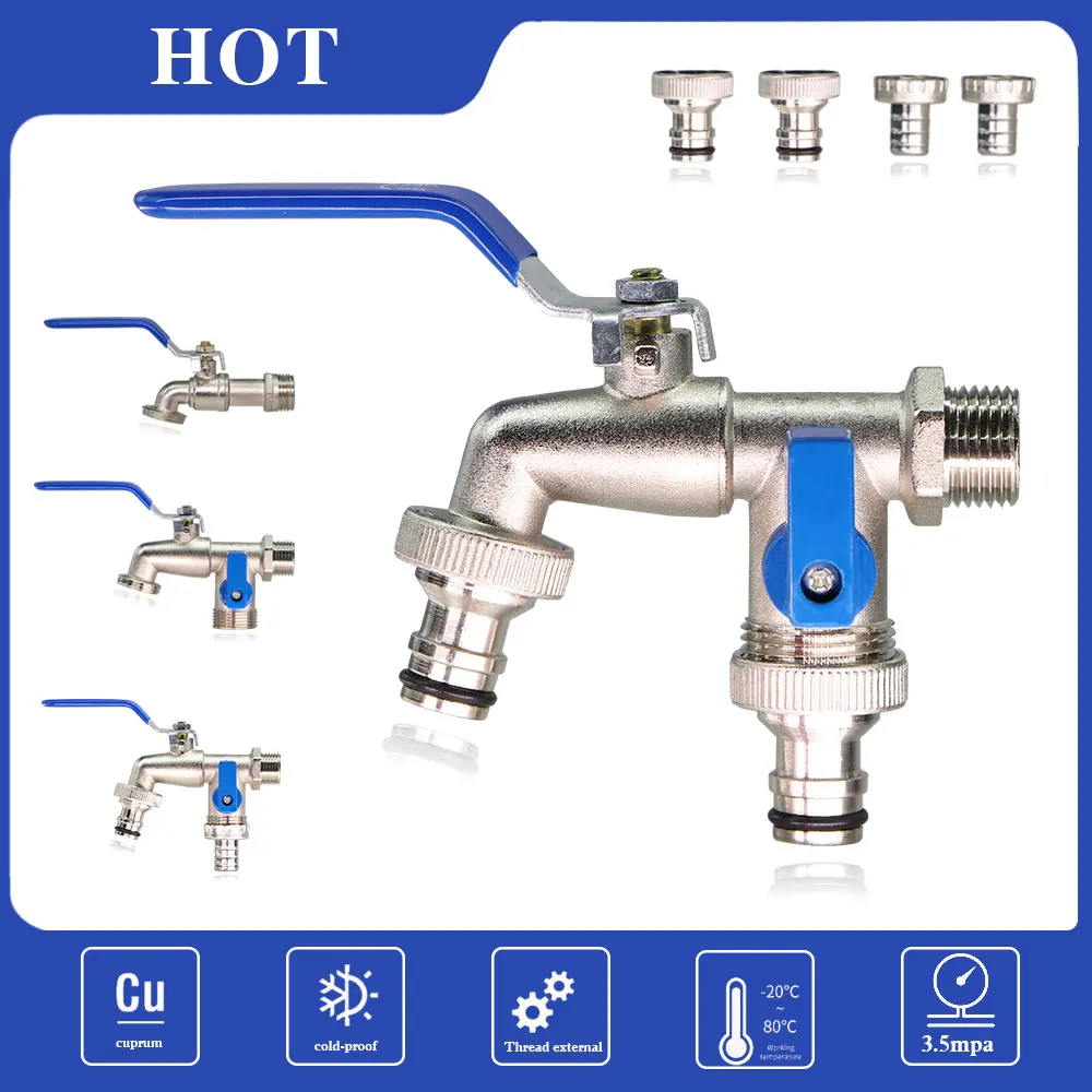 Cold-proof Lever Tap Faucets 1/2'' 3/4" Garden Hose Connector Water Valve with Double/One Outlet for IBC Tank 1000L Accessories
Cold-proof Lever Tap Faucets 1/2'' 3/4" Garden Hose Connector Water Valve with Double/One Outlet for IBC Tank 1000L Accessories