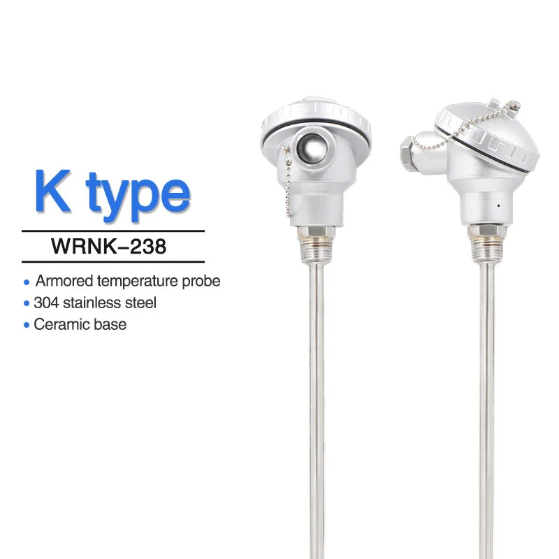 Armored Probe High Sensor Temperature Stainless Thermocouple K-type Steel Furnace Temperature
Armored Probe High Sensor Temperature Stainless Thermocouple K-type Steel Furnace Temperature