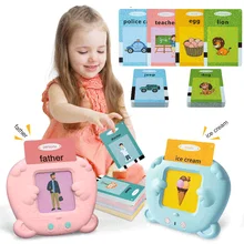 Educational Kid Learning English Toy Talking Word Flash Card Machine Kindergarten English Electronic Book Toddler Reading Gadget