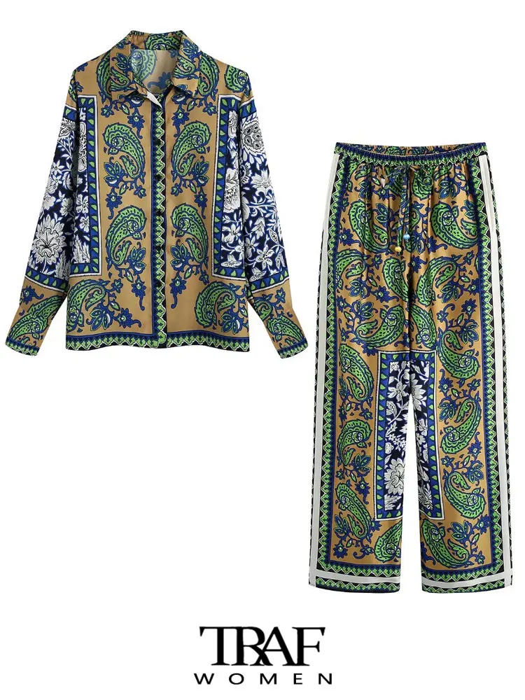 TRAF Women Fashion Flowing Totem Print Shirts Vintage Long Sleeve Button-up Female Blouses Blusas Chic Tops
TRAF Women Fashion Flowing Totem Print Shirts Vintage Long Sleeve Button-up Female Blouses Blusas Chic Tops