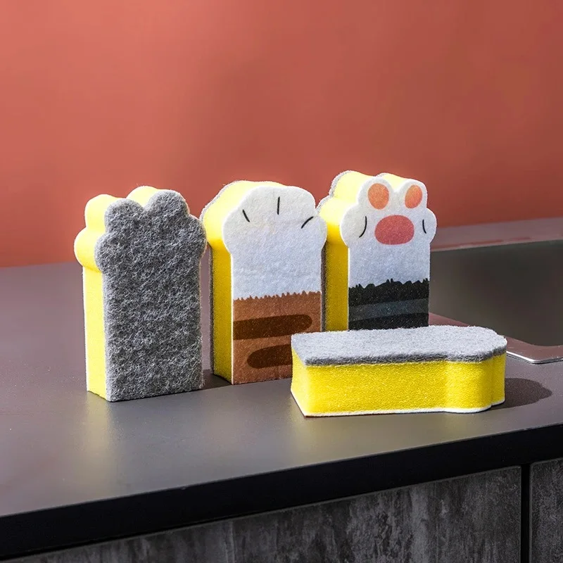 3 Pcs/Set Kitchen Dishwashing Cleaning Brush Cat Claw-shaped Cleaning Sponge Block Installed Household Wiping Scouring Pad
3 Pcs/Set Kitchen Dishwashing Cleaning Brush Cat Claw-shaped Cleaning Sponge Block Installed Household Wiping Scouring Pad