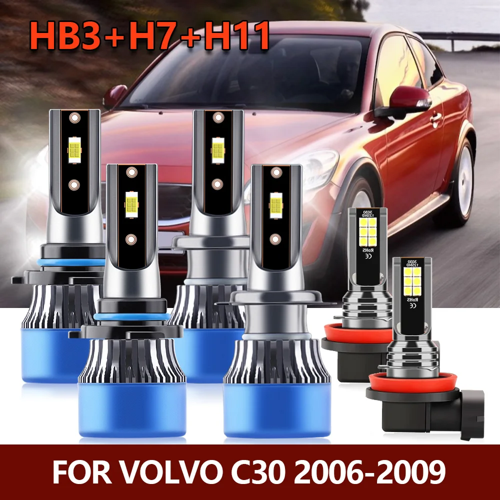 6x LED Headlight Bright CSP Bulbs HB3 High H7 Low + Fog Light H8 H9 H11 Front Car Lamps Kit For Volvo C30 2006 2007 2008 2009
6x LED Headlight Bright CSP Bulbs HB3 High H7 Low + Fog Light H8 H9 H11 Front Car Lamps Kit For Volvo C30 2006 2007 2008 2009