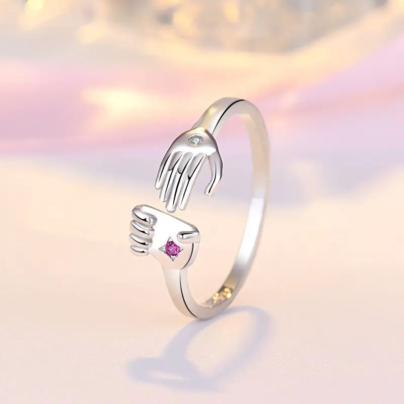 Korean Version Of Creative Romantic Sweet Hands Love Hug Rings Hugging Couple Open Ring Jewelry For Women
Korean Version Of Creative Romantic Sweet Hands Love Hug Rings Hugging Couple Open Ring Jewelry For Women