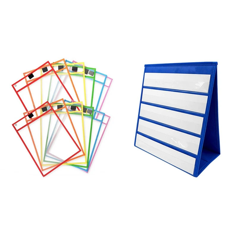 12 шт., карманные вкладыши для сухого стирания с держателем для маркера и 1 Набор 
12 шт., карманные вкладыши для сухого стирания с держателем для маркера и 1 Набор