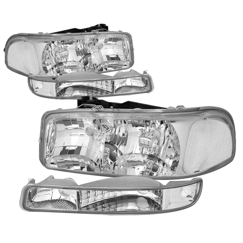 Прозрачные угловые фары для 99-07 GMC Sierra Yukon XL Chrome Housing, Бампер лампы 15850352 15850351
Прозрачные угловые фары для 99-07 GMC Sierra Yukon XL Chrome Housing, Бампер лампы 15850352 15850351