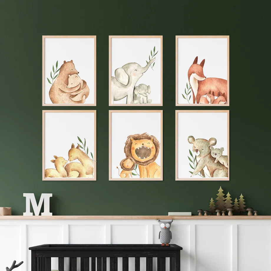 Lion Elephant Bear Fox Mother And Baby Nursery Wall Art Canvas Painting Nordic Posters And Prints Wall Pictures Kids Room Decor
Lion Elephant Bear Fox Mother And Baby Nursery Wall Art Canvas Painting Nordic Posters And Prints Wall Pictures Kids Room Decor